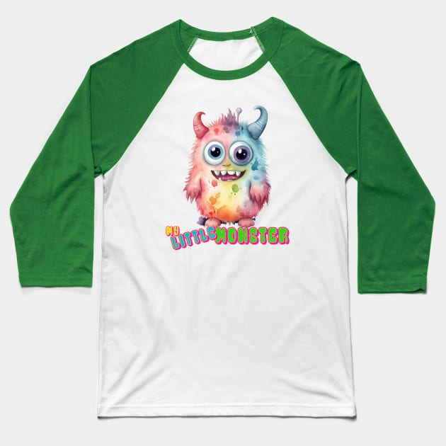 My Little Monster Baseball T-Shirt by Peter the T-Shirt Dude